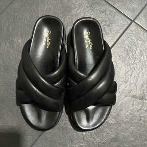 Black Seychelles Platform Sandals